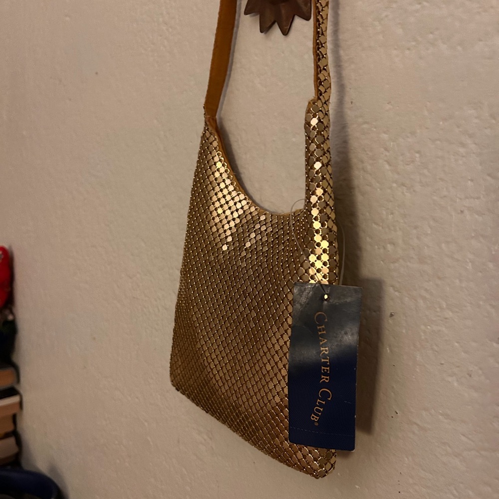 Y2K NWTs Gold Chainmail style bag - Picture 2 of 12